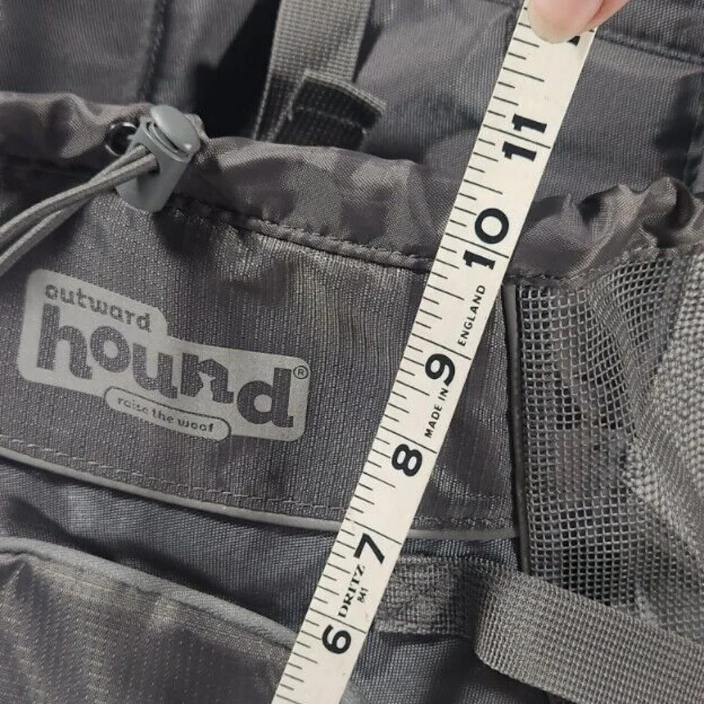 Gray Outward Hound Front Carrier Backpack Drawstring Closure Raise the Woof